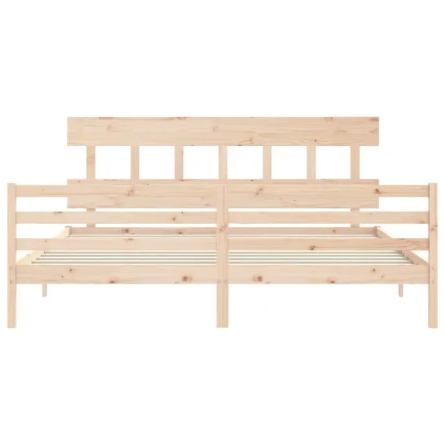 Cadre de lit sans matelas 200x200 cm bois massif