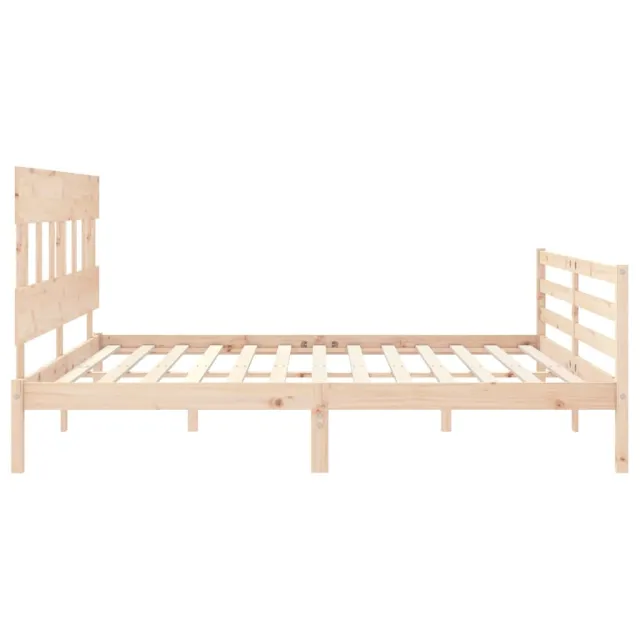 Cadre de lit sans matelas 200x200 cm bois massif