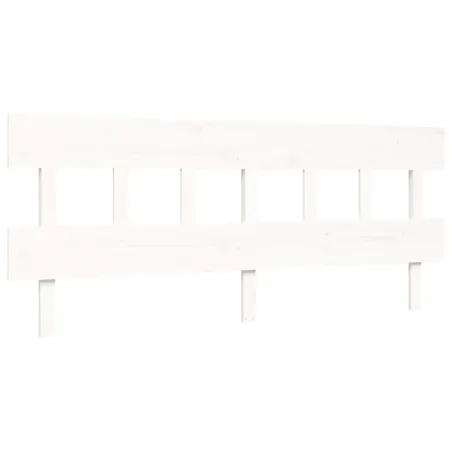 Cadre de lit sans matelas blanc 200x200 cm bois massif