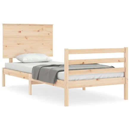 Cadre de lit sans matelas bois massif 2