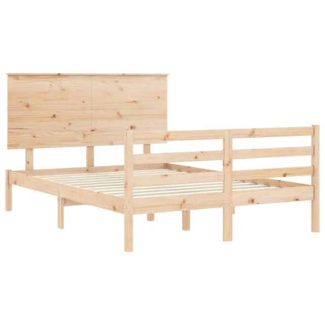 Cadre de lit sans matelas 140x200 cm bois massif