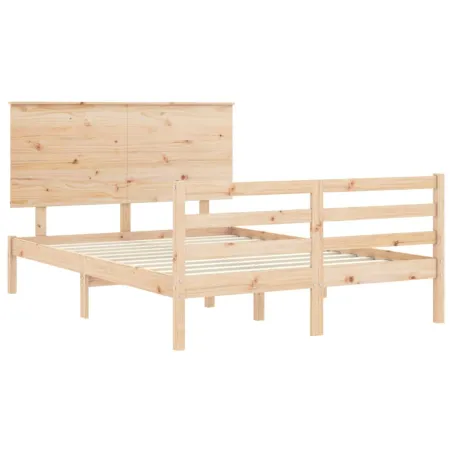 Cadre de lit sans matelas 140x200 cm bois massif