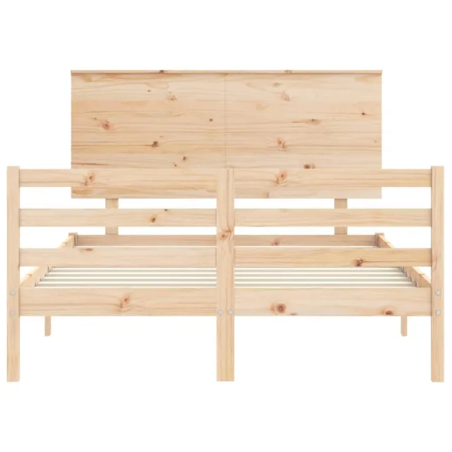 Cadre de lit sans matelas 140x200 cm bois massif