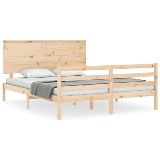 Cadre de lit sans matelas 160x200 cm bois massif