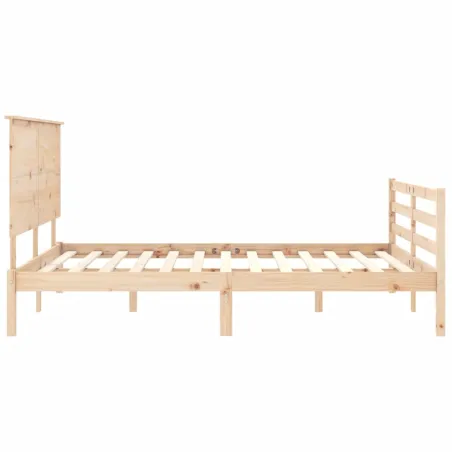 Cadre de lit sans matelas 160x200 cm bois massif
