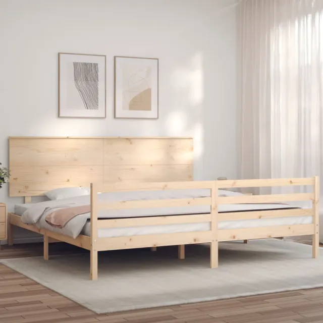 Cadre de lit sans matelas bois massif