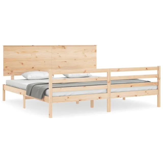 Cadre de lit sans matelas bois massif