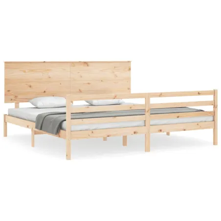Cadre de lit sans matelas bois massif