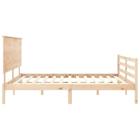 Cadre de lit sans matelas bois massif