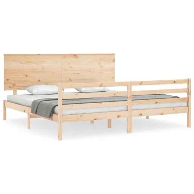 Cadre de lit sans matelas 200x200 cm bois massif