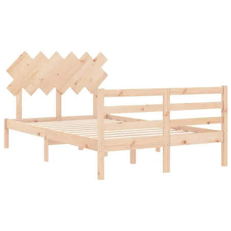 Cadre de lit sans matelas bois massif