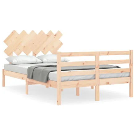 Cadre de lit sans matelas 120x200 cm bois massif 2