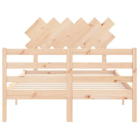 Cadre de lit sans matelas 120x200 cm bois massif