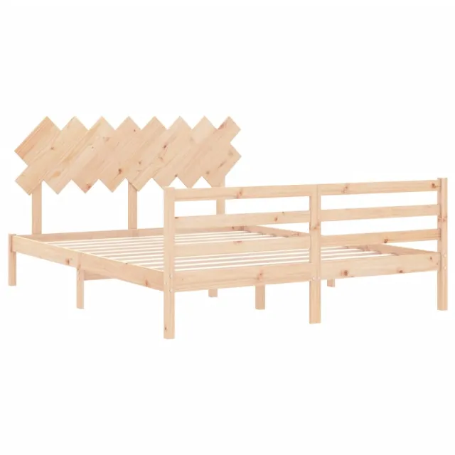 Cadre de lit sans matelas 160x200 cm bois massif