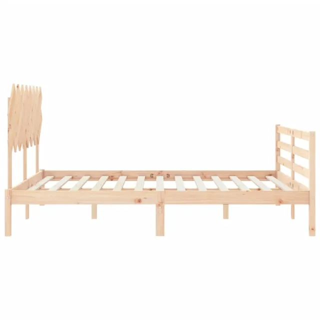 Cadre de lit sans matelas 160x200 cm bois massif