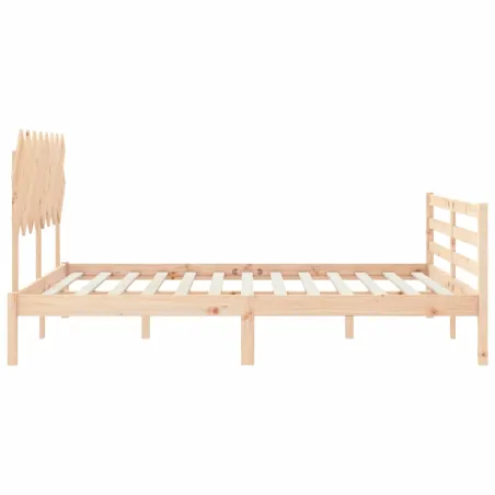 Cadre de lit sans matelas 160x200 cm bois massif