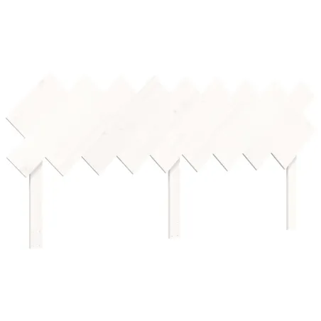 Cadre de lit sans matelas blanc bois massif