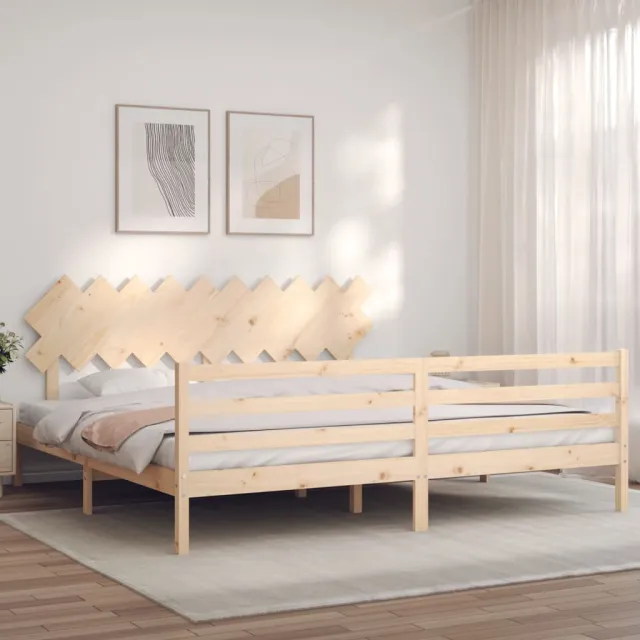 Cadre de lit sans matelas 200x200 cm bois massif