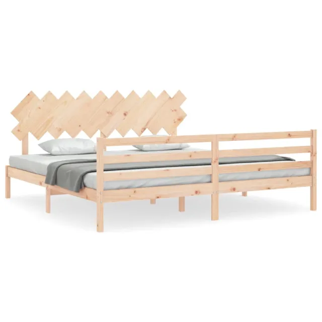 Cadre de lit sans matelas 200x200 cm bois massif