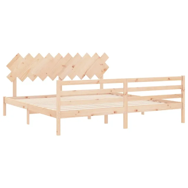 Cadre de lit sans matelas 200x200 cm bois massif