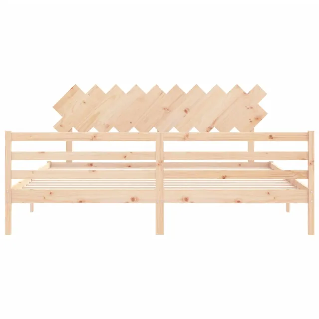 Cadre de lit sans matelas 200x200 cm bois massif