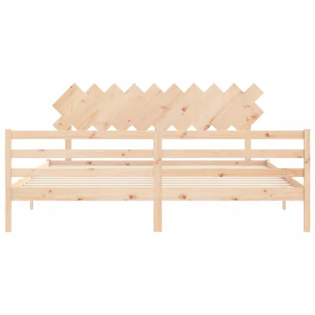 Cadre de lit sans matelas 200x200 cm bois massif