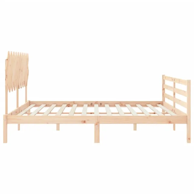 Cadre de lit sans matelas 200x200 cm bois massif
