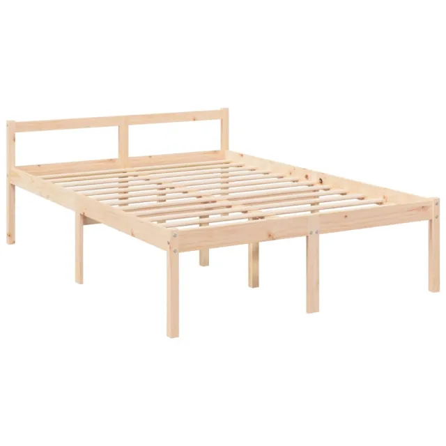 Lit pour personne âgée sans matelas 140x190 cm bois massif