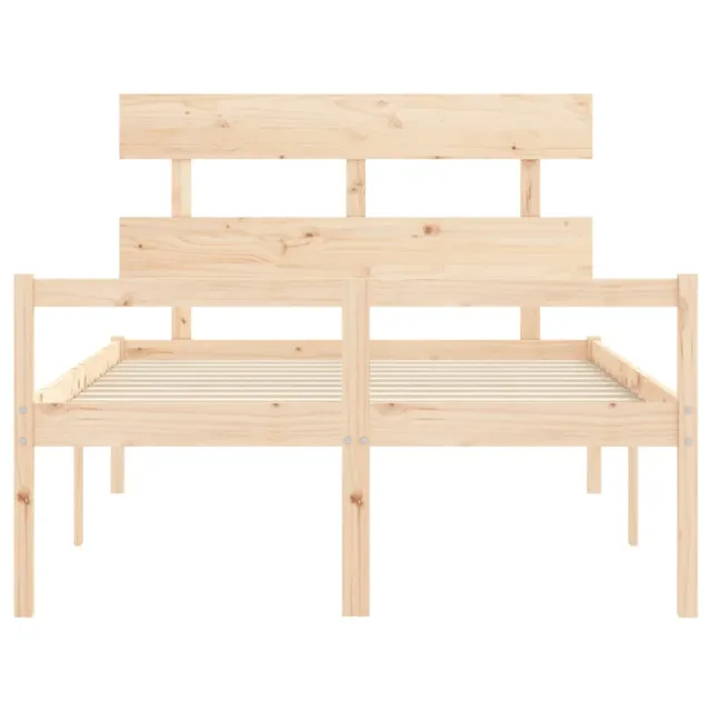 Lit pour personne âgée sans matelas 140x190 cm bois massif
