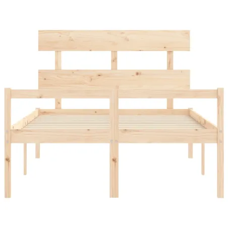 Lit pour personne âgée sans matelas 140x190 cm bois massif