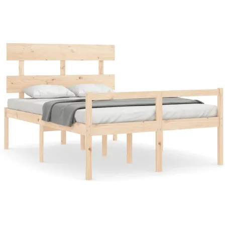 Lit pour personne âgée sans matelas 120x200 cm bois massif