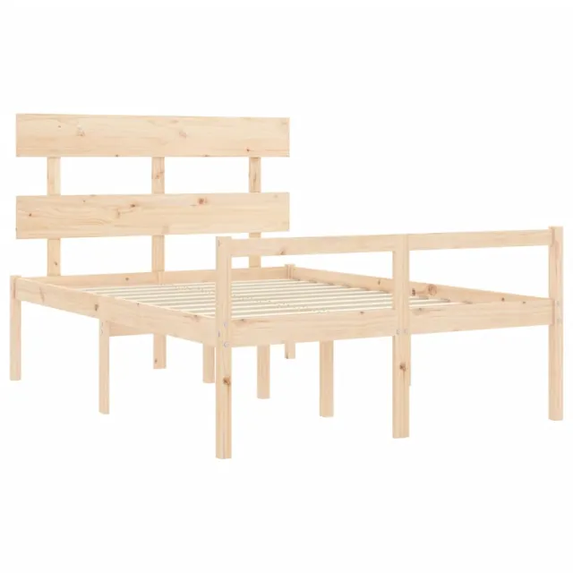 Lit pour personne âgée sans matelas 120x200 cm bois massif