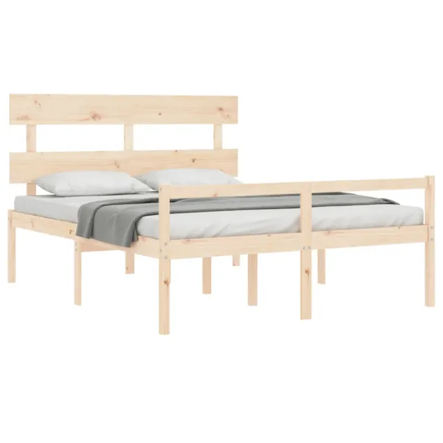 Lit pour personne âgée sans matelas 160x200 cm bois massif