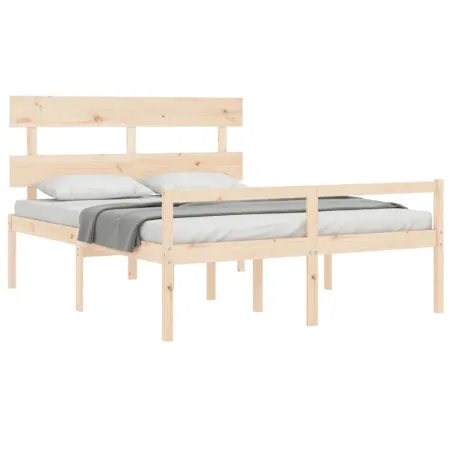 Lit pour personne âgée sans matelas 160x200 cm bois massif