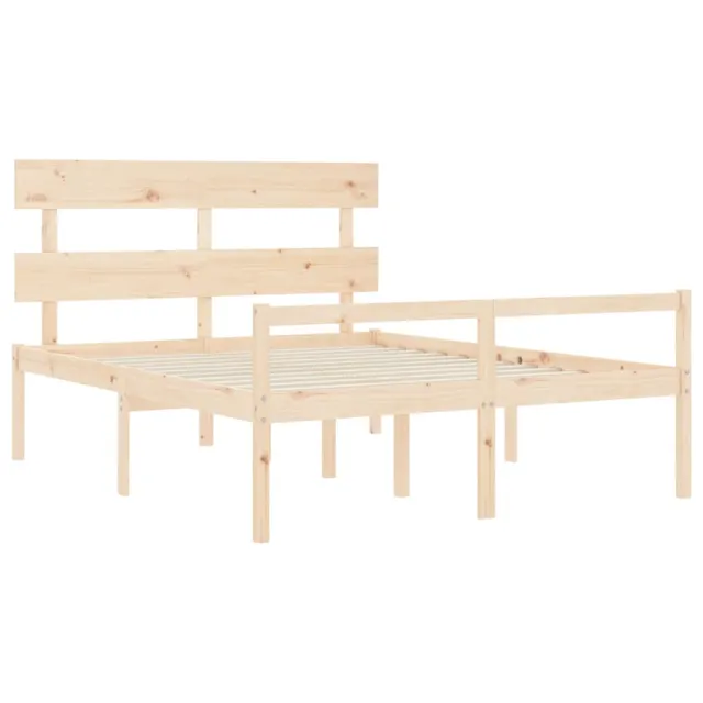 Lit pour personne âgée sans matelas 160x200 cm bois massif
