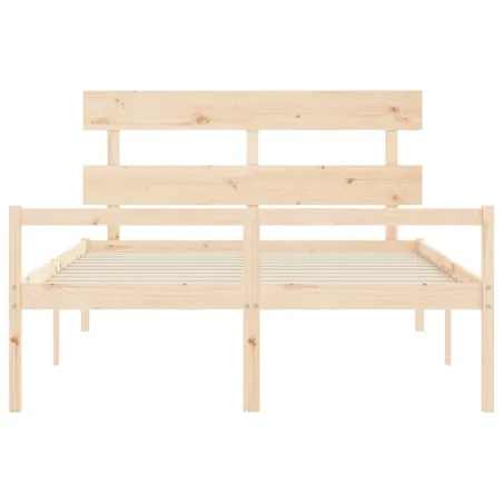 Lit pour personne âgée sans matelas 160x200 cm bois massif