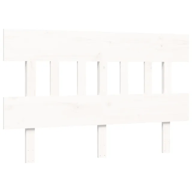 Lit pour personne âgée sans matelas blanc 140x190cm bois massif