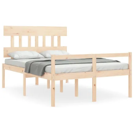 Lit pour personne âgée sans matelas 120x200 cm bois massif 2