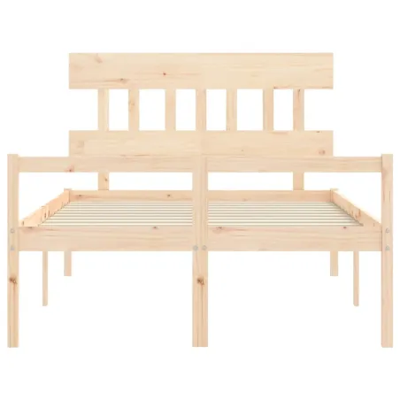 Lit pour personne âgée et tête de lit 140x200 cm bois massif