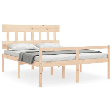 Lit pour personne âgée sans matelas 160x200 cm bois massif 2
