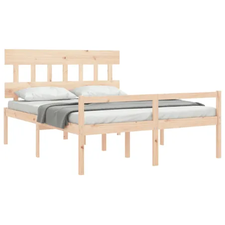 Lit pour personne âgée sans matelas 160x200 cm bois massif