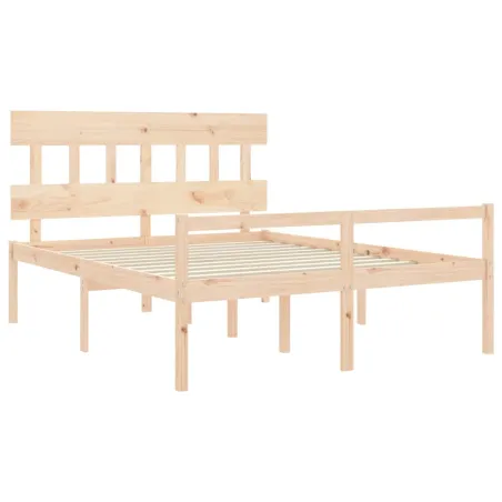 Lit pour personne âgée sans matelas 160x200 cm bois massif