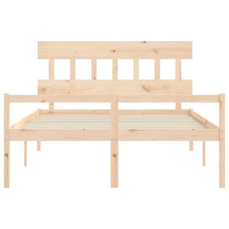 Lit pour personne âgée sans matelas 160x200 cm bois massif