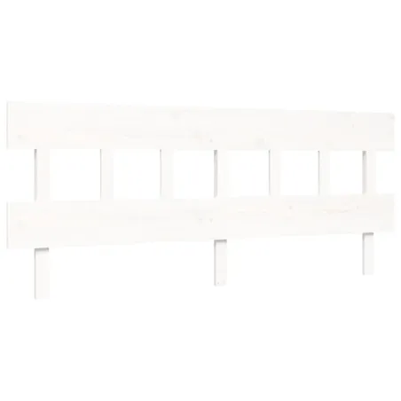 Lit pour personne âgée sans matelas blanc 200x200cm bois massif