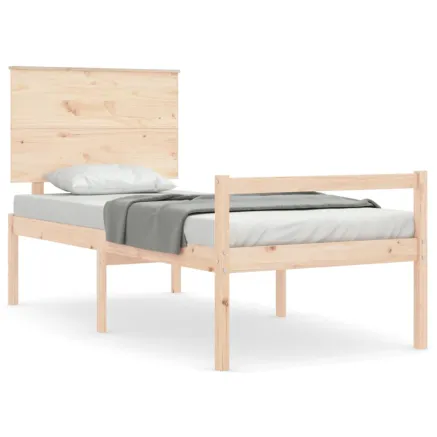 Lit pour personne âgée sans matelas bois massif 2