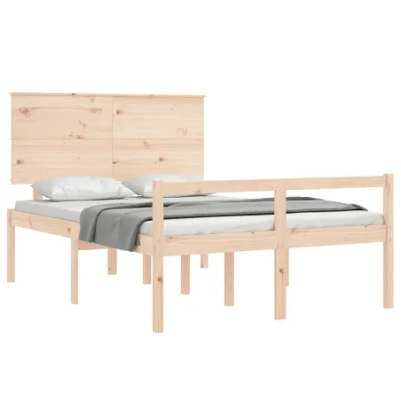 Lit pour personne âgée sans matelas 140x190 cm bois massif