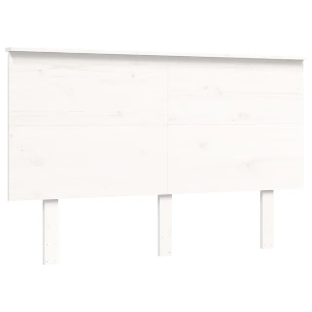 Lit pour personne âgée sans matelas blanc 120x200cm bois massif