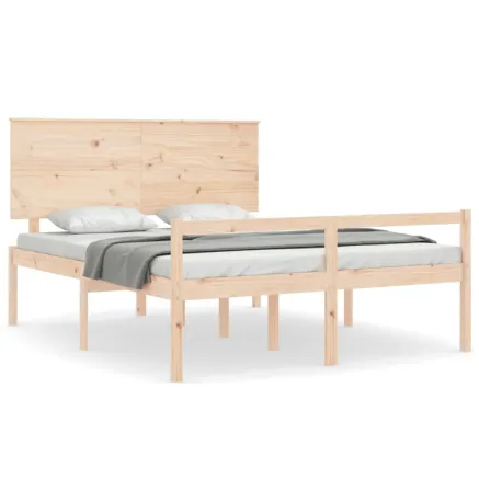 Lit pour personne âgée sans matelas 160x200 cm bois massif 2