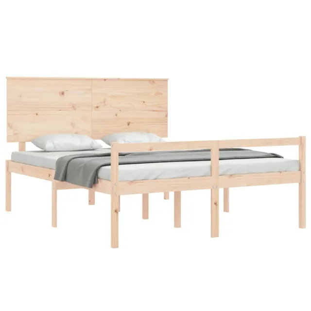 Lit pour personne âgée sans matelas 160x200 cm bois massif