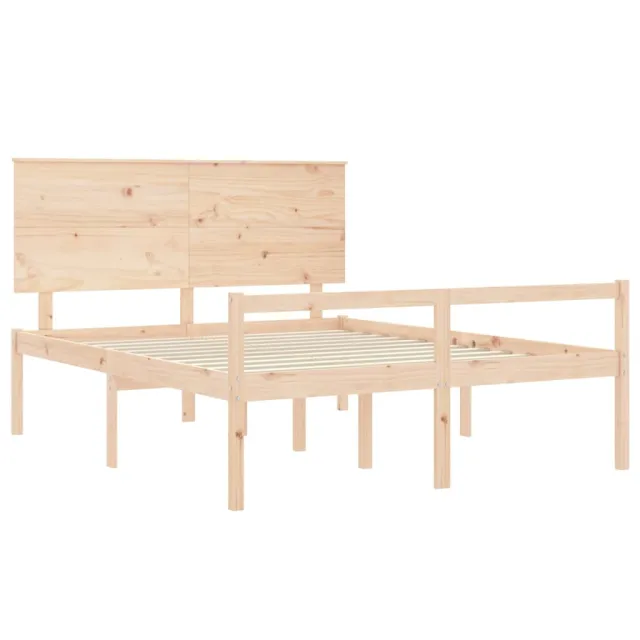 Lit pour personne âgée sans matelas 160x200 cm bois massif